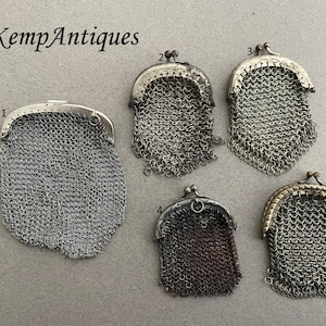 Antique chatelaine purse for restoration or re-purpose