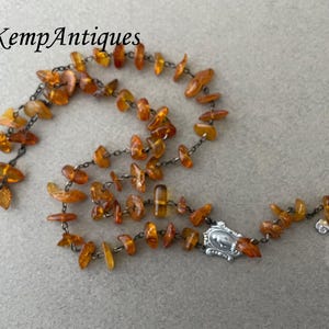 Old amber rosary