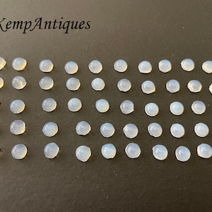 Antique opaline glass stones x 50 flatstone/moonstone