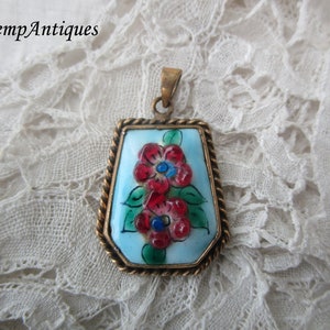 Old enamel pendant