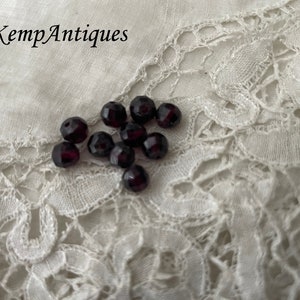Antique garnet bead x 10
