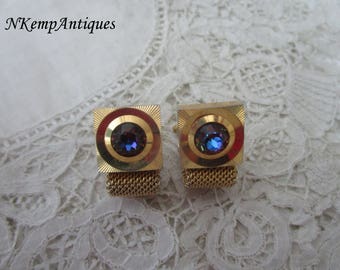 Retro glass cufflinks