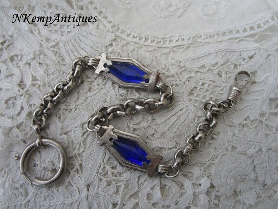 1920's watch chain glass Art deco