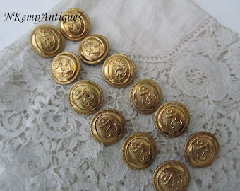 Old  anchor buttons depose x 12