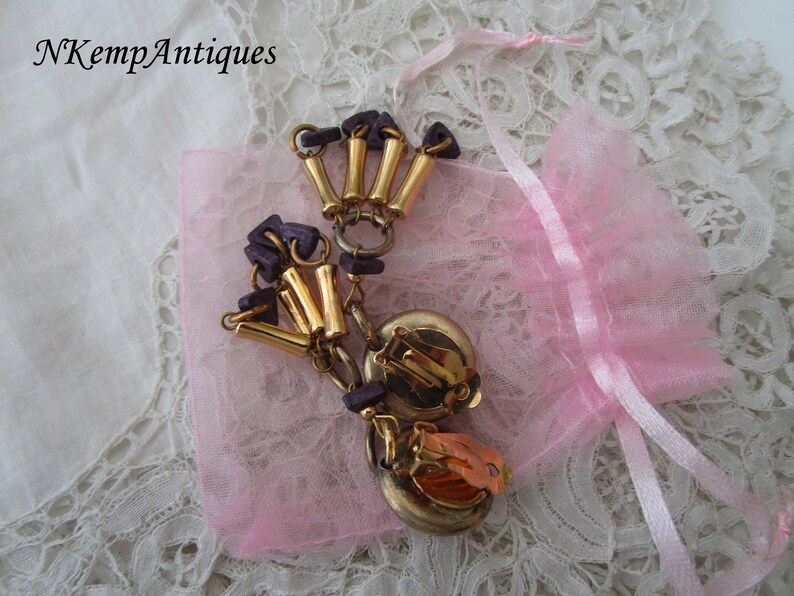 Vintage earrings clip ons designer