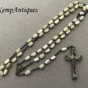 Old shell rosary  Mother of pearl