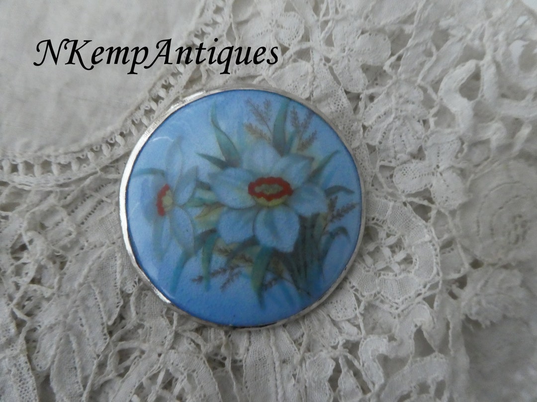 Vintage Enamel Brooch Signed Michel Le Brun France Etsy