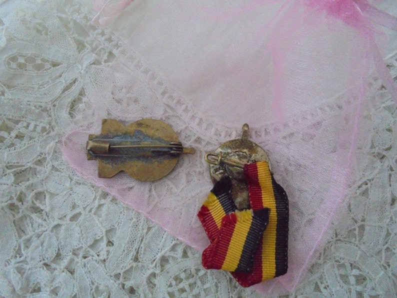 Vintage religious brooch x 2