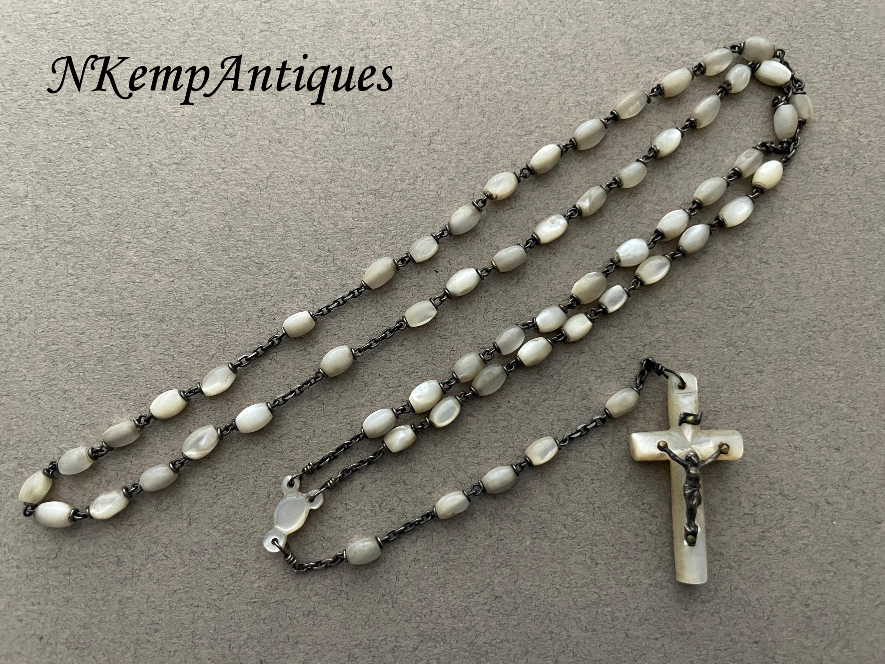 アンティーク シェル ロザリオ マザー オブ パール - Etsy 日本