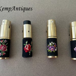 Old Petit point perfume bottle