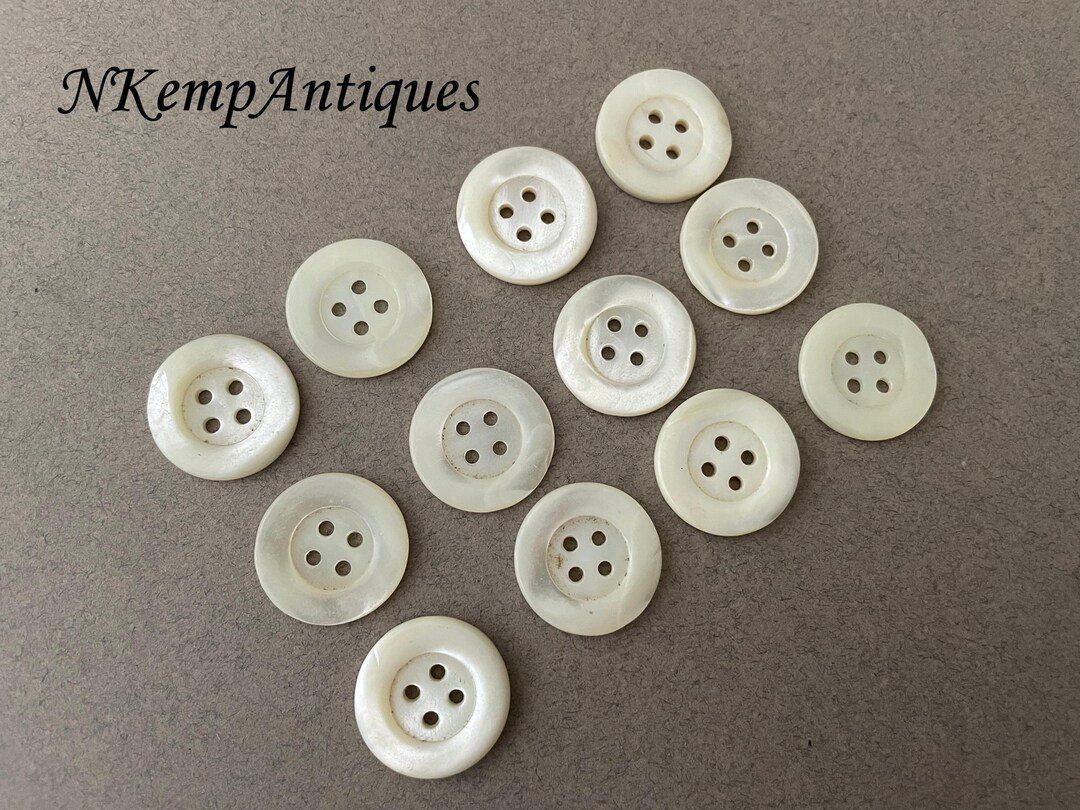 Antique Shell Buttons X 12 Mother of Pearl 1900 - Etsy