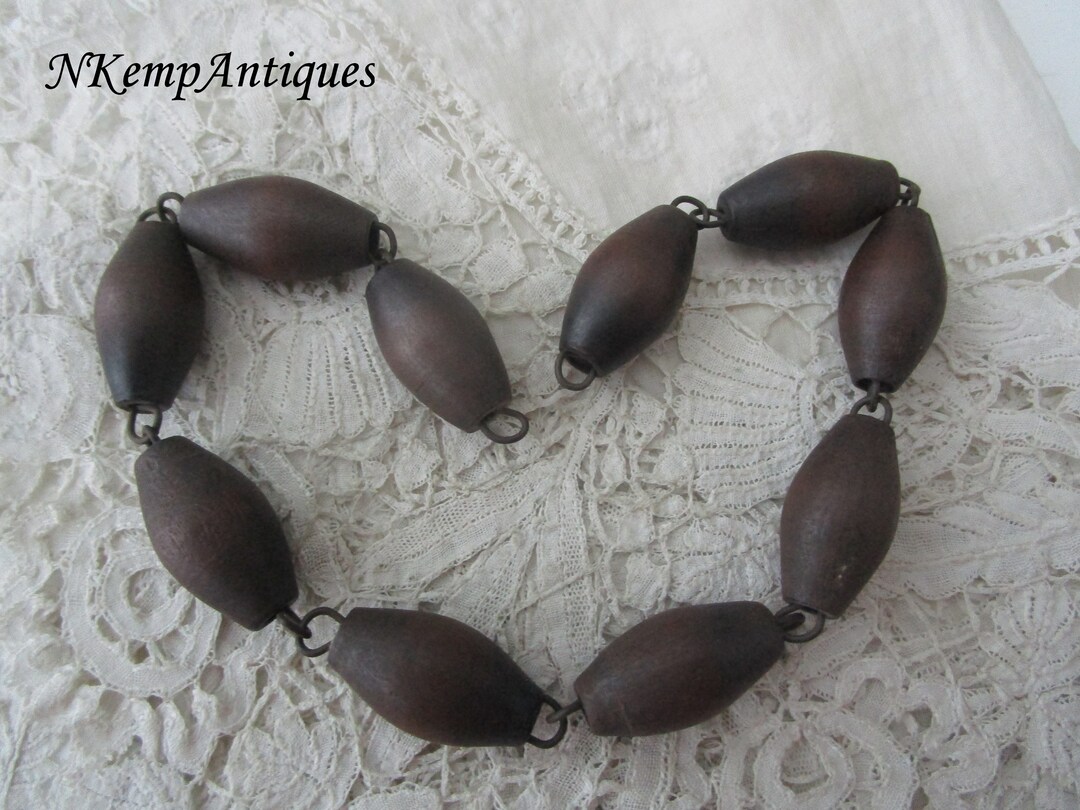 Antique Wooden Beads for Repurpose Etsy