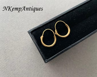 Antique hoop earrings 1920&#39;s french