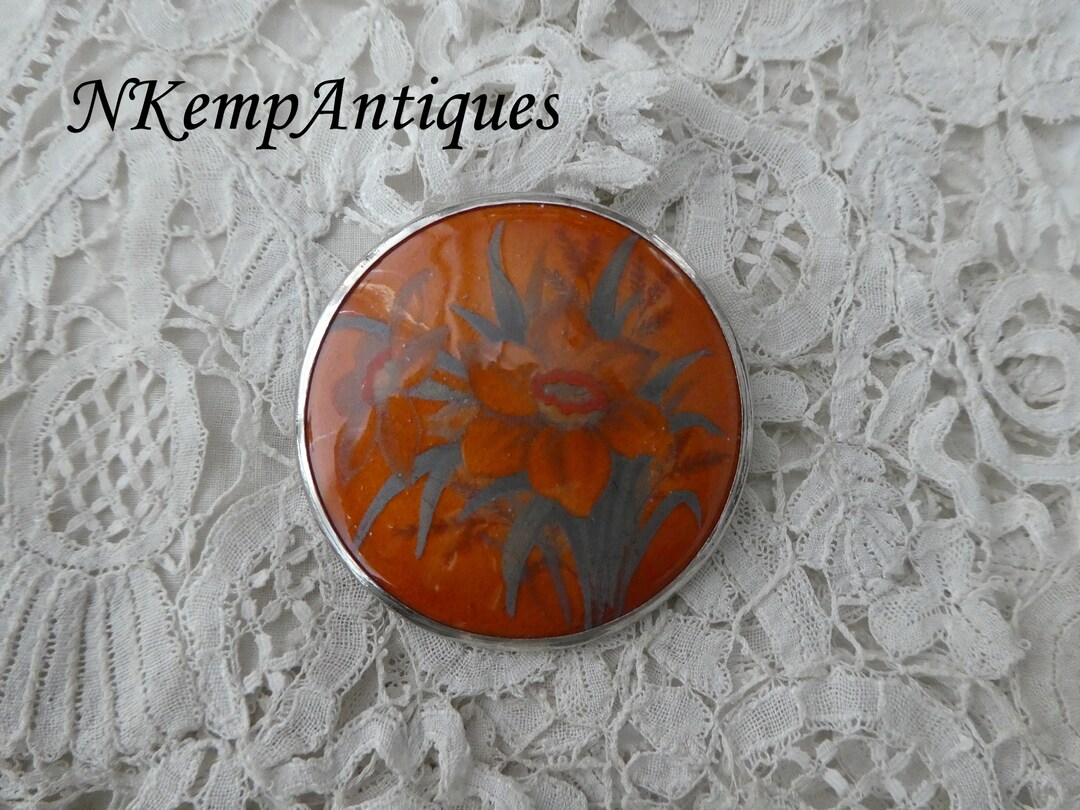 Broche Vintage Signée MICHEL LEBRUN FRANCE - MÉTAL DORÉ, Excellent état