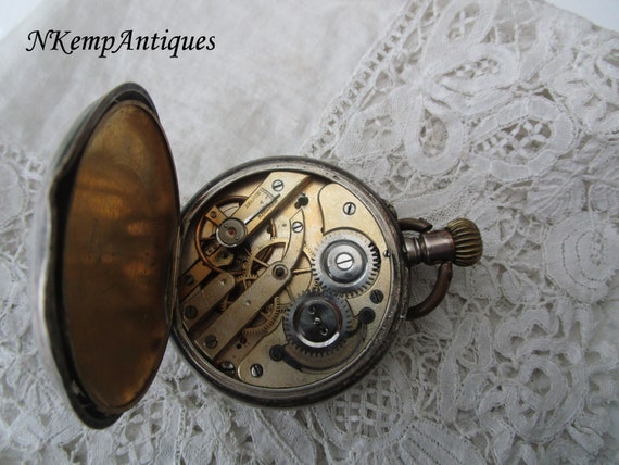 Antique pocket watch 1900  real silver restoratio… - image 4