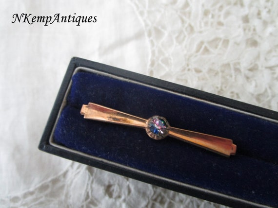 Rainbow glass brooch 1930's