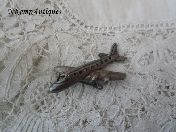 Vintage aeroplane brooch - image 1