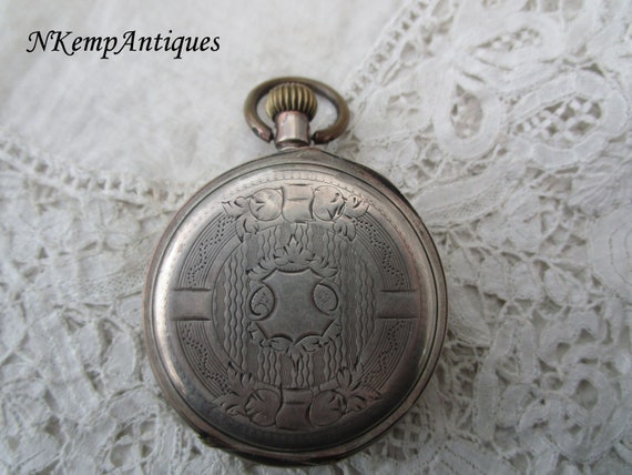 Antique pocket watch 1900  real silver restoratio… - image 2