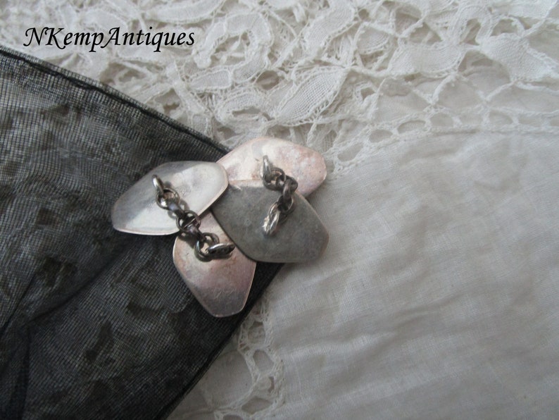 Real silver cufflinks 1920/'s Art dceo