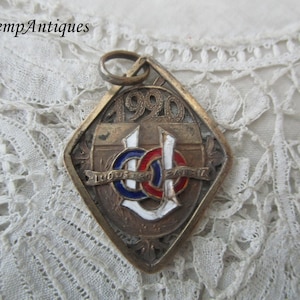 1920&#39;s french medal/pendant enamel