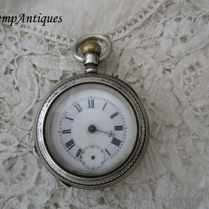 Antique pocket watch real silver  1900