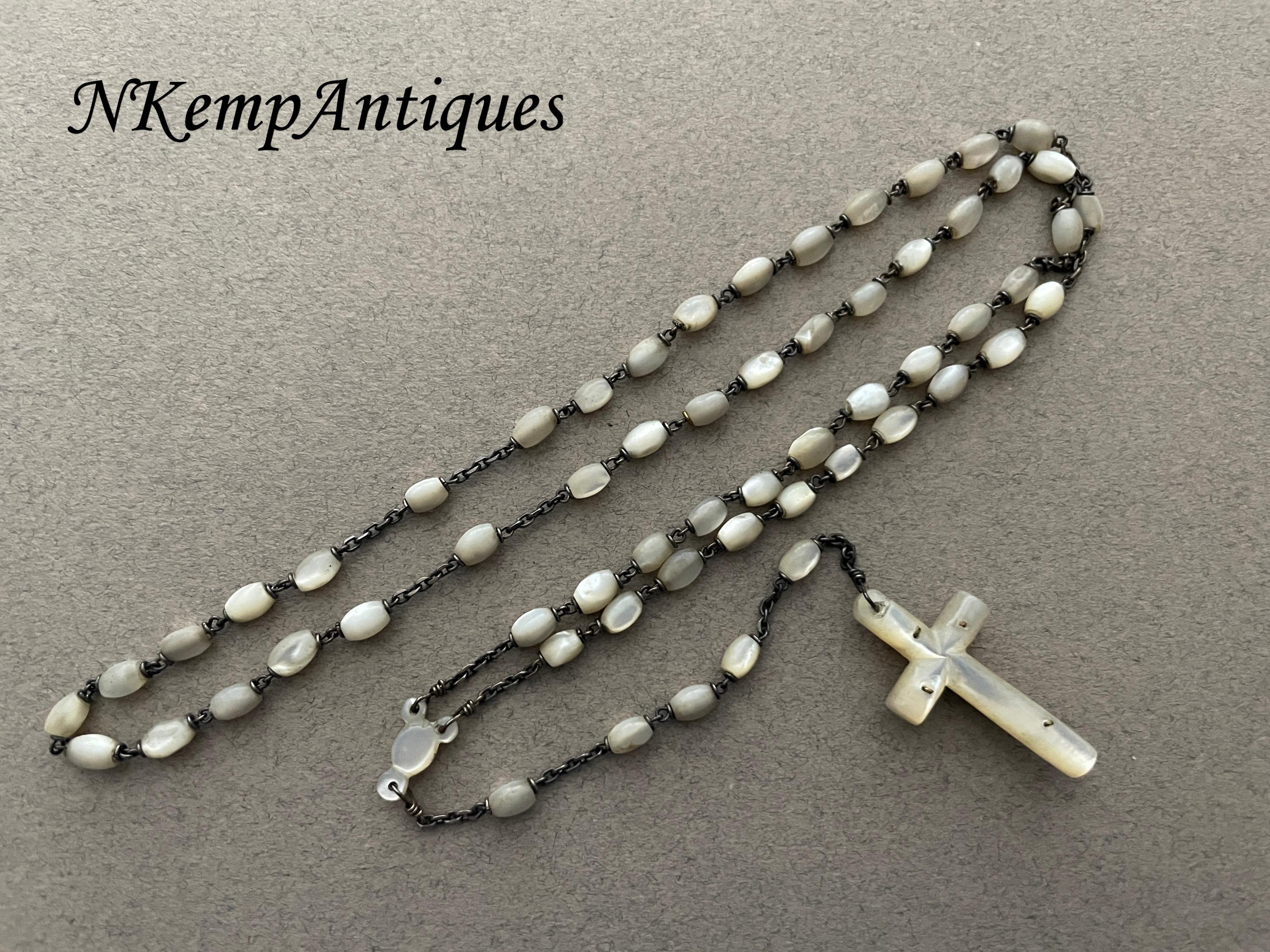 アンティーク シェル ロザリオ マザー オブ パール - Etsy 日本