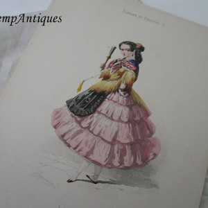 Antique etching for framing