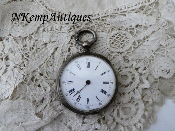 Antique pocket watch real silver 1900 restoration… - image 1