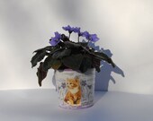 Cache pot, storage home decor, flower pot, planter, shabby chic, flowerpot, garden container, plant pot, metal flower pot, plant container