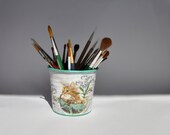 Flowerpot, succulent pot, shabby chic, garden container, cache pot, flower pot, planter, plant pot, metal flower pot, plant container