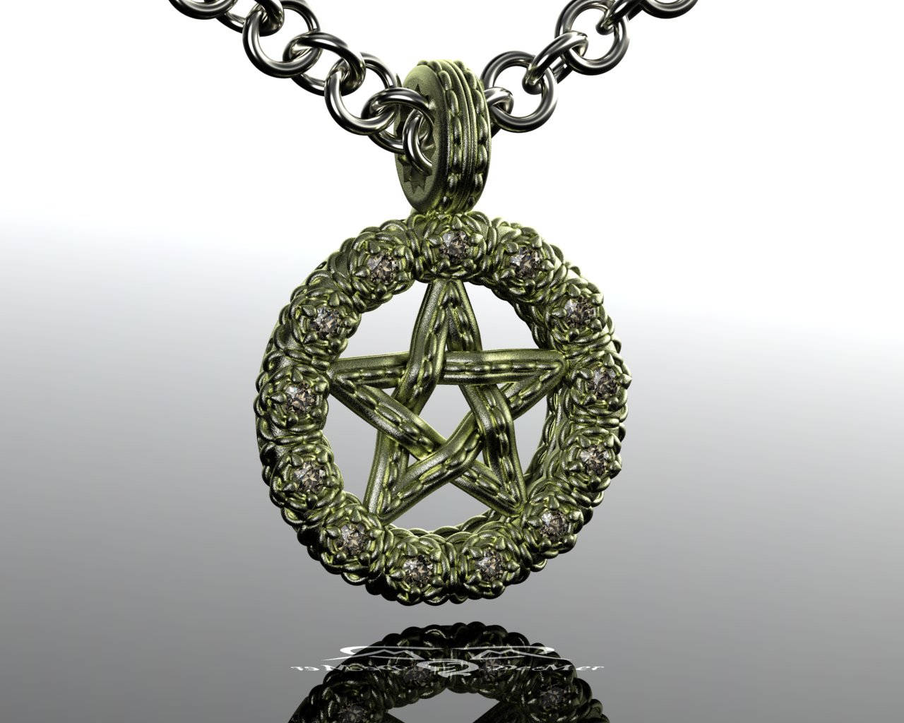 Diamond pentagram best sale necklace