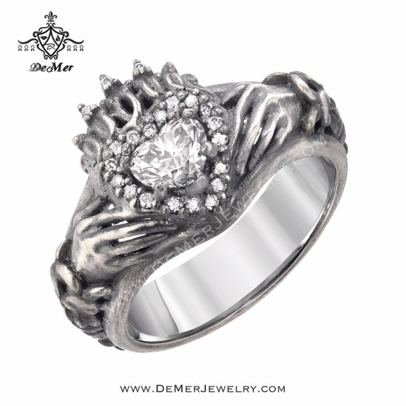 Claddagh engagement shop ring etsy