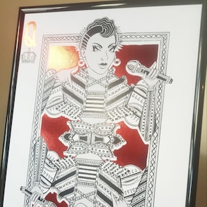 Anne of Cleeves - Six The Musical geïnspireerd - rode folie - muziektheater Art Print