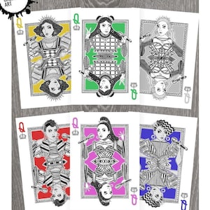 Six The Musical Inspiriert - A Deck of Queens -Musical Theater Art Prints - 6er Pack