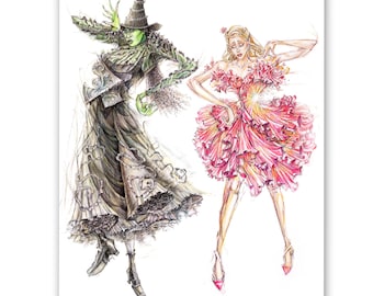Lámina artística inspirada en la película Wicked.