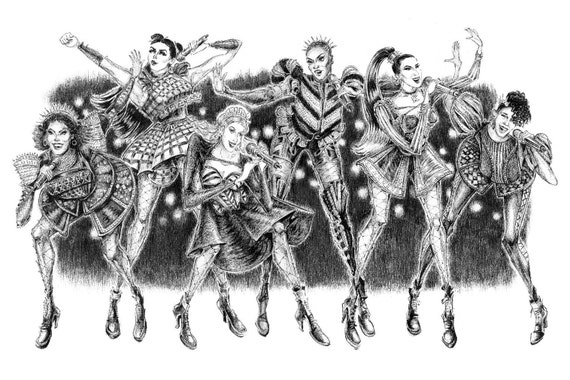 Six - the Musical - Art Print - Full Original Cast - Musical