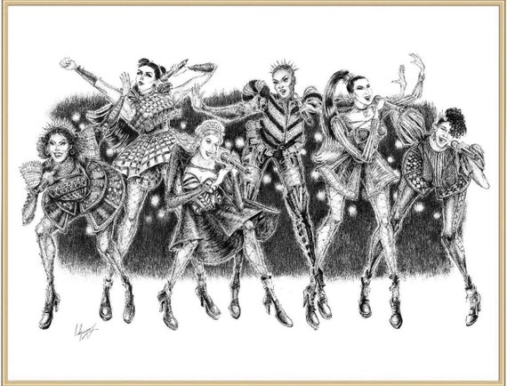 Six - the Musical - Art Print - Full Original Cast - Musical