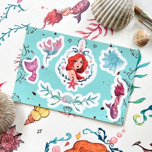 Stickers planche "la belle sirène"