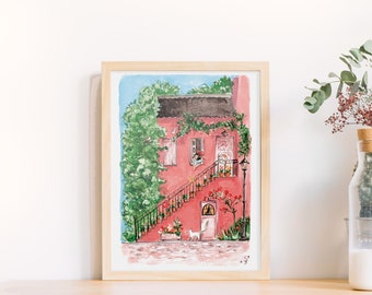 Art Print of the illustration "the witch's little house", art, printing, magical, magical