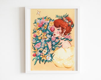 The bouquet -Art Print, art, print, magical, spring, wall decoration