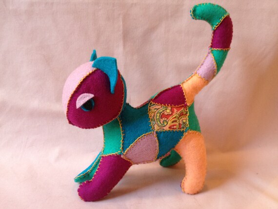 Items similar to Patchwork Cat on Etsy