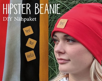 Nähpaket Hipster Beanie - verschiedene Farben