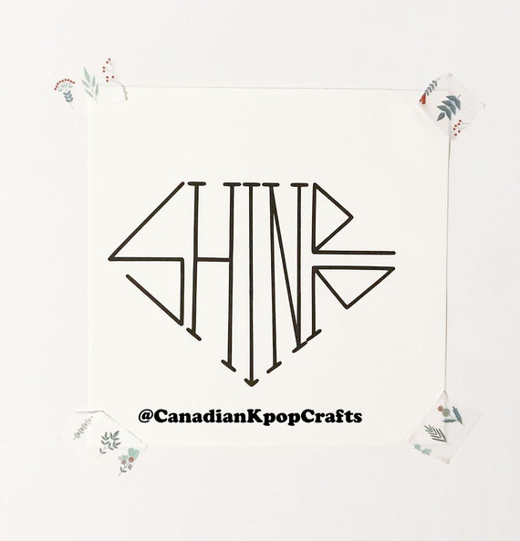 Shinee Logo Kpop Vinyl Decal Etsy Shinee Logo Kpop Vinyl Decal Etsy