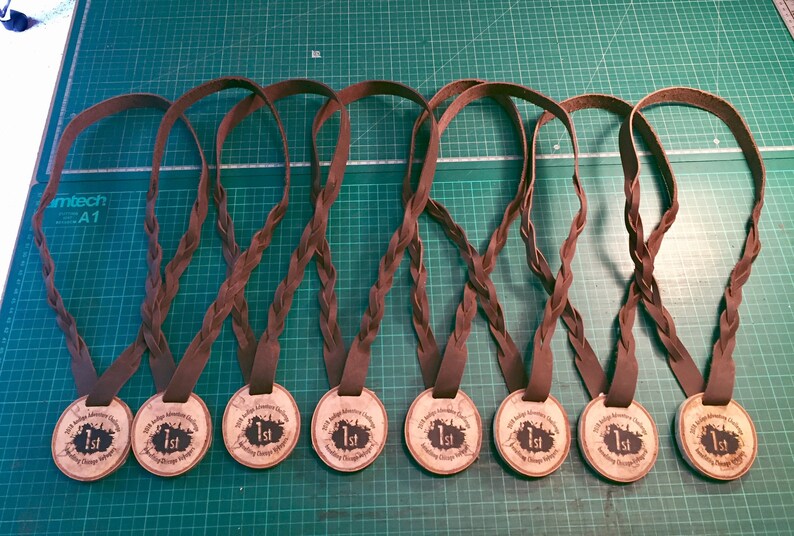Custom designed Wooden Competition Medals