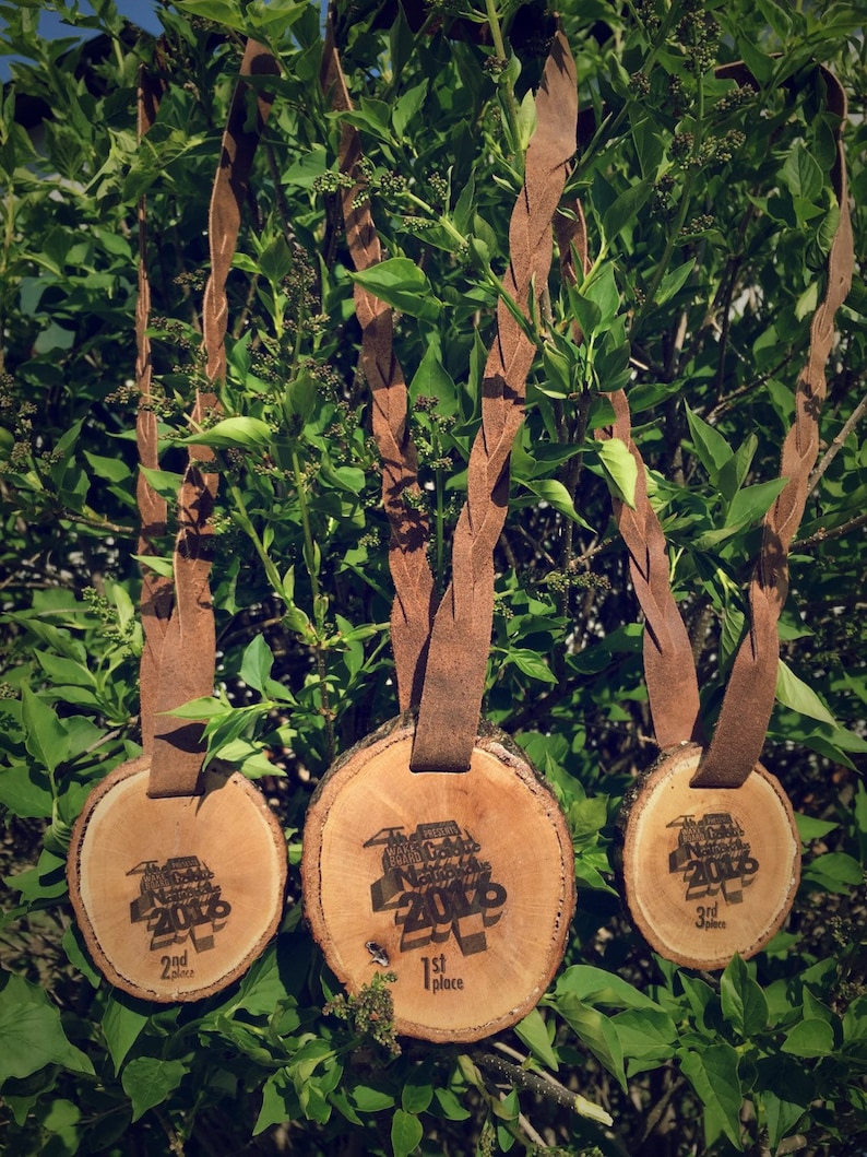Custom designed Wooden Competition Medals