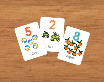 Printable Numbers Flash Cards - Triple Pack (PDF) - Instant Download