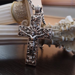Sterling Silver Byzantine Cross Pendant | Orthodox Amulet | Handcrafted 925 Jewelry