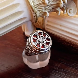 Sterling Silber Byzantinerring 925 | Mittelalterlicher Münzring | Handgemachter handwerklicher Schmuck
