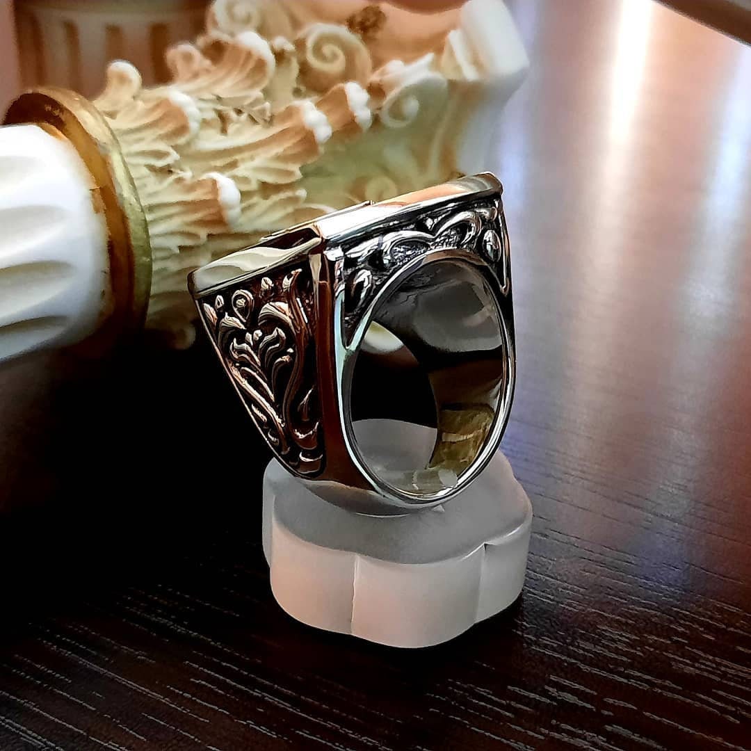 Dragon Ring With Byzantine Designs Silver 925, Handmade Big Men Gothic ...