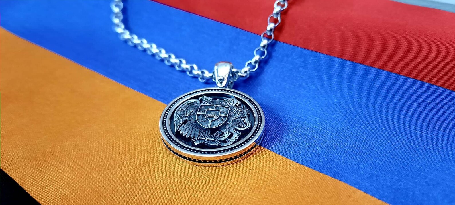 Armenia Coat of Arms Pendant Silver 925/handmade Armenia Symbol Jewelry